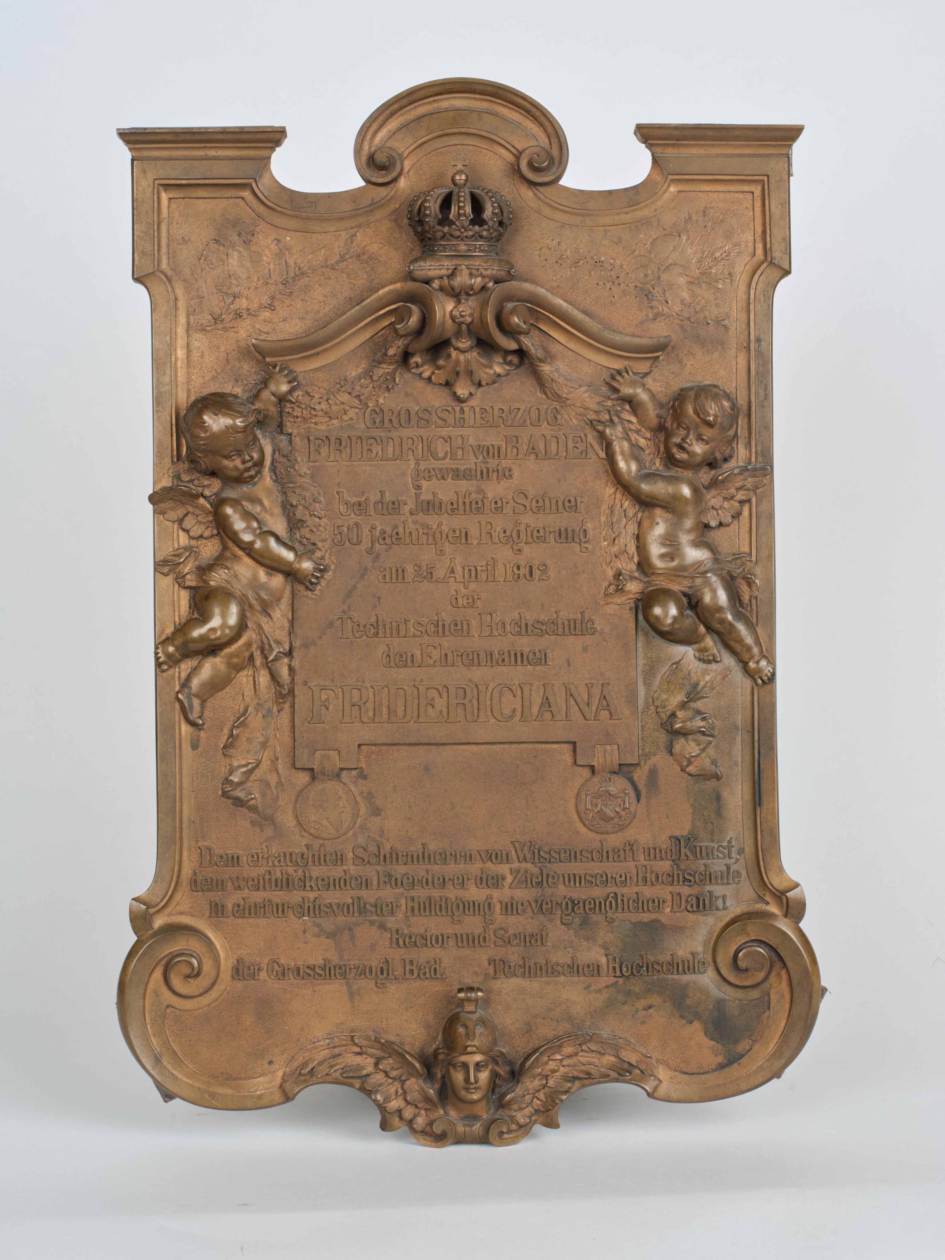 Memorial Plaque on the Bestowal of the Epithet Fridericiana on Karlsruhe Polytechnic
