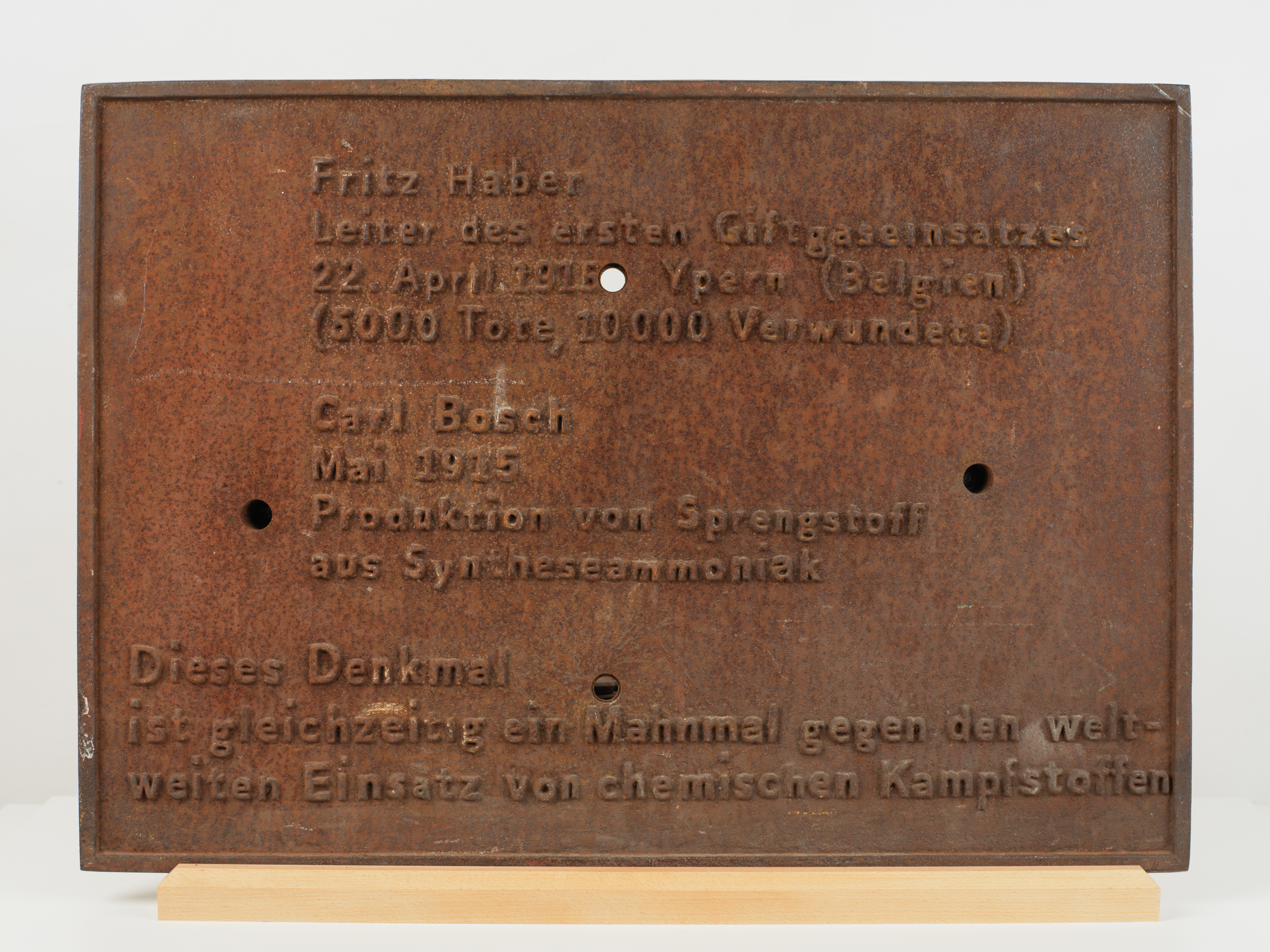 Plaque in Protest of Chemical Weapons