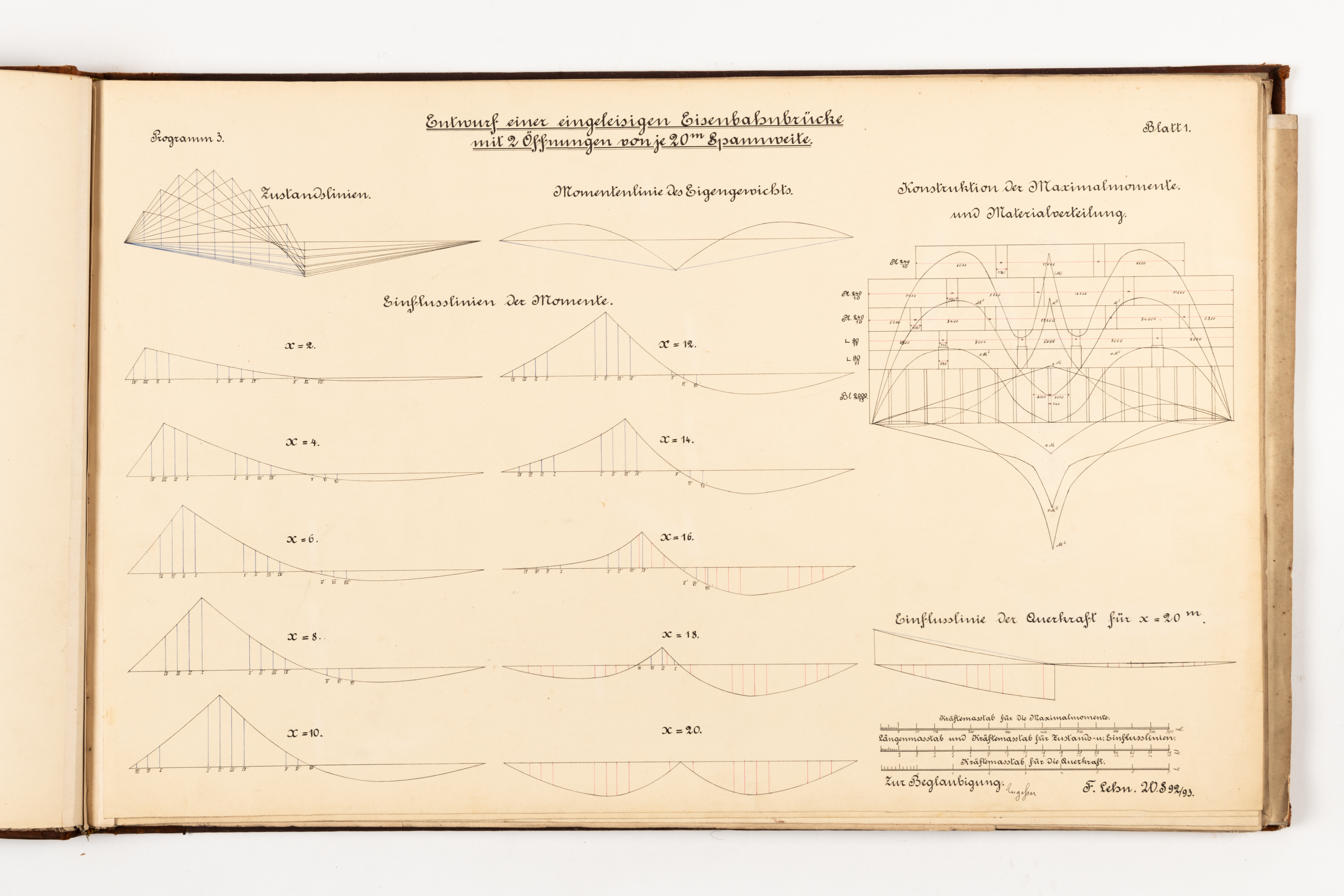 Ferdinand Lehn: Übungszeichnungen aus dem Bauingenieurstudium, Seite 2.