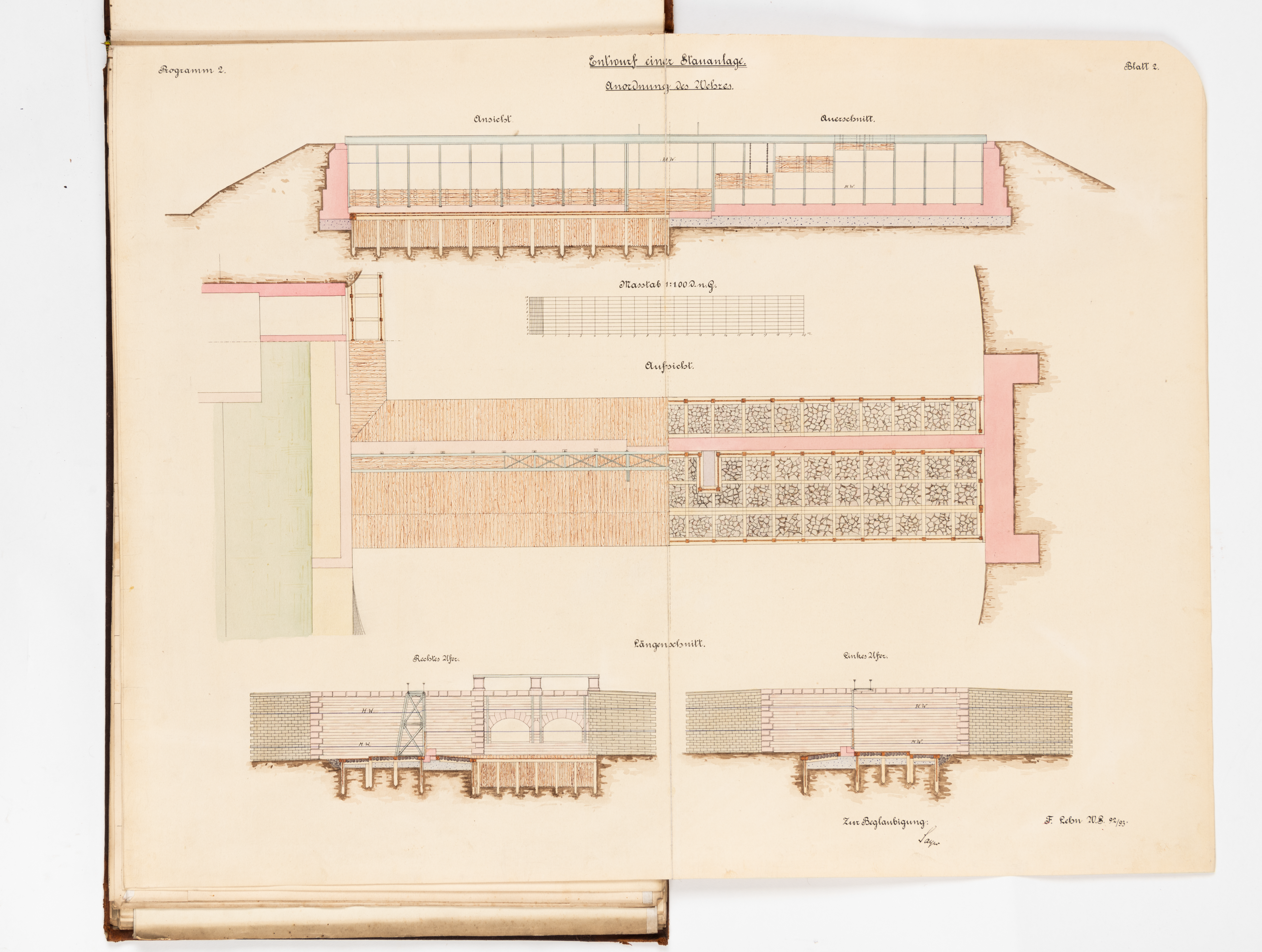 Ferdinand Lehn: Übungszeichnungen aus dem Bauingenieurstudium, Seite 19.