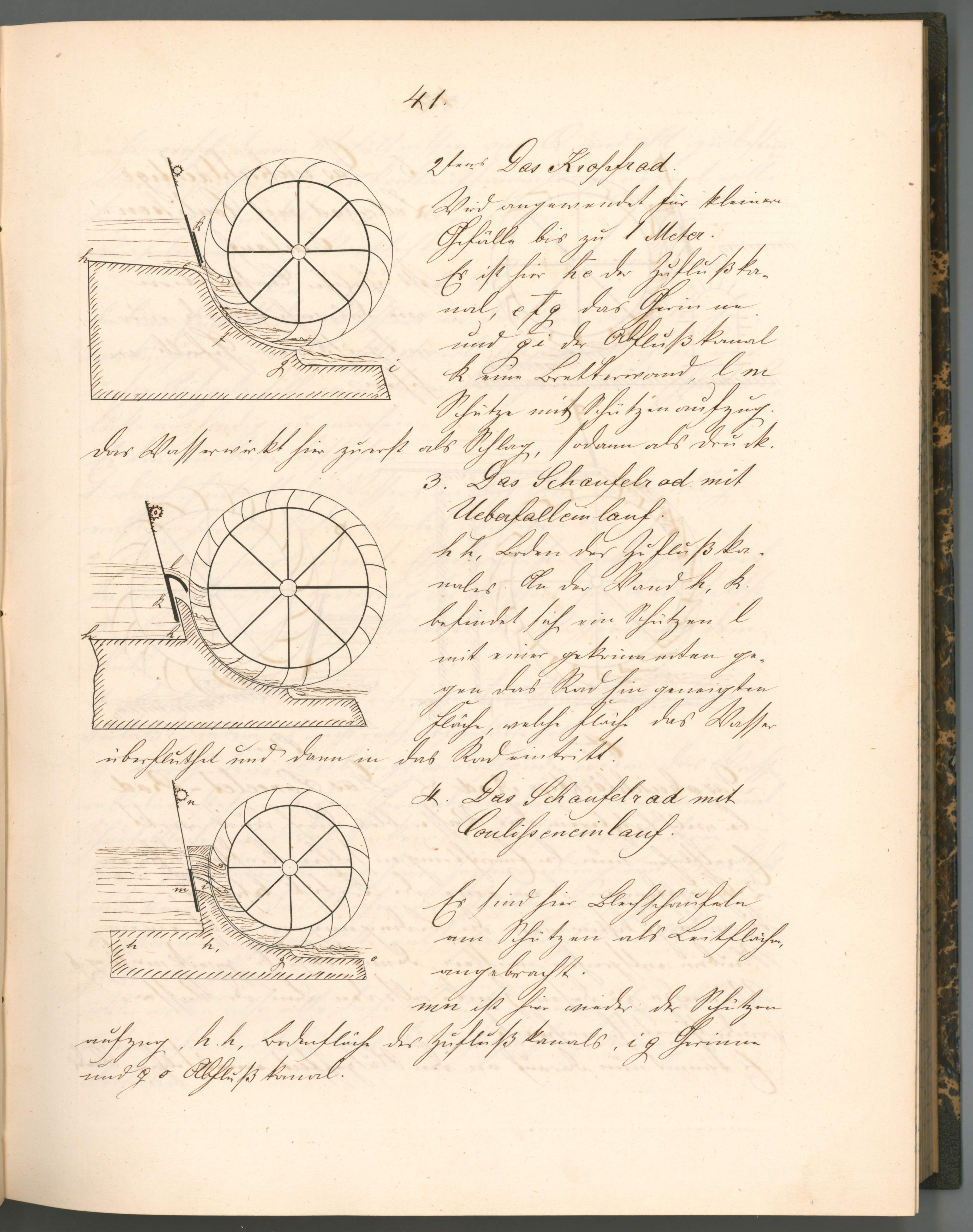 Redtenbacher, Ferdinand: Mechanical Engineering, 2nd course, transcript by Carl Heinrich Lenz, 1861-1862, page 41. KIT Library Archive III E 104/2.