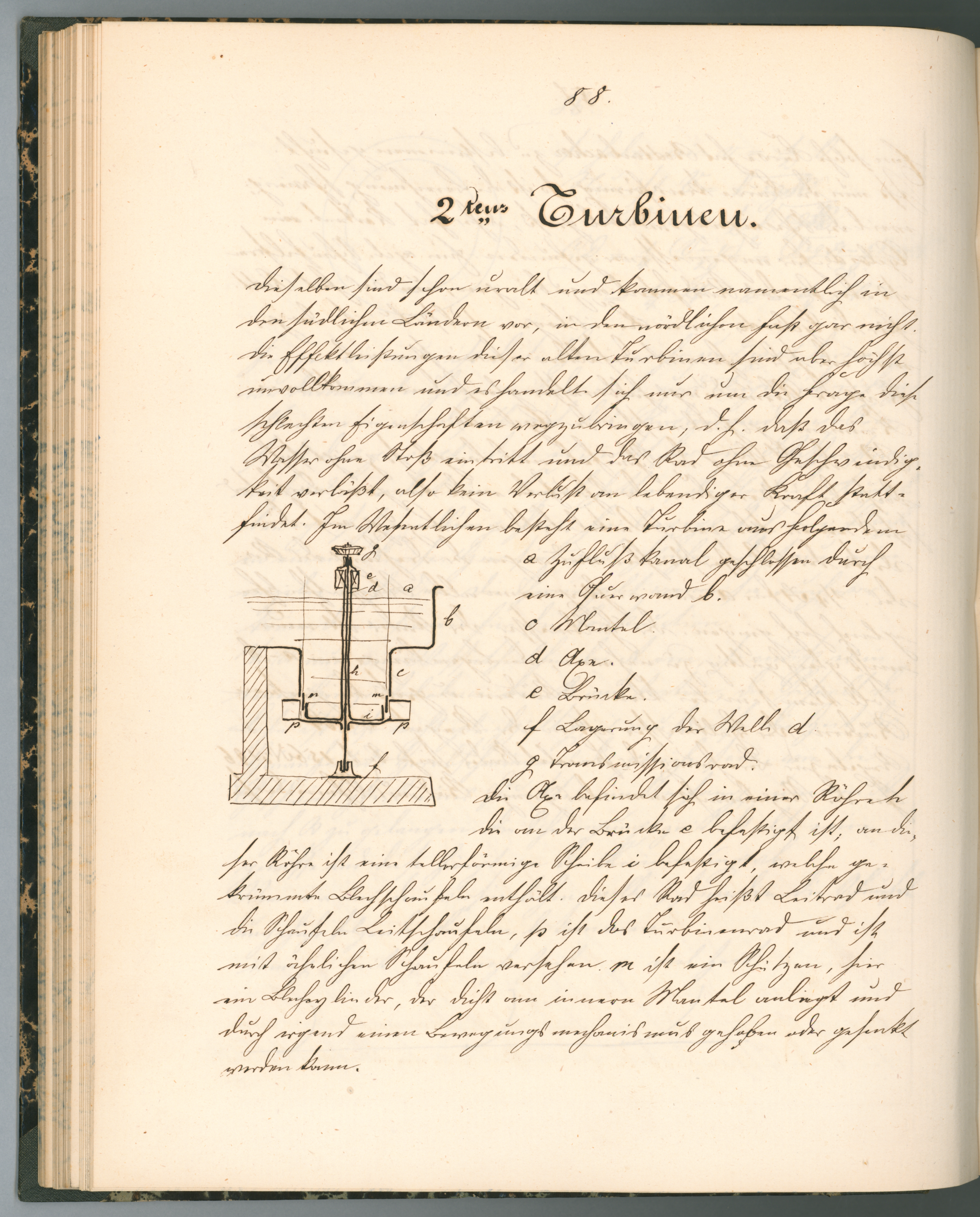 Redtenbacher, Ferdinand: Mechanical Engineering, 2nd course, transcript by Carl Heinrich Lenz, 1861-1862, page 88. KIT Library Archive III E 104/2.
