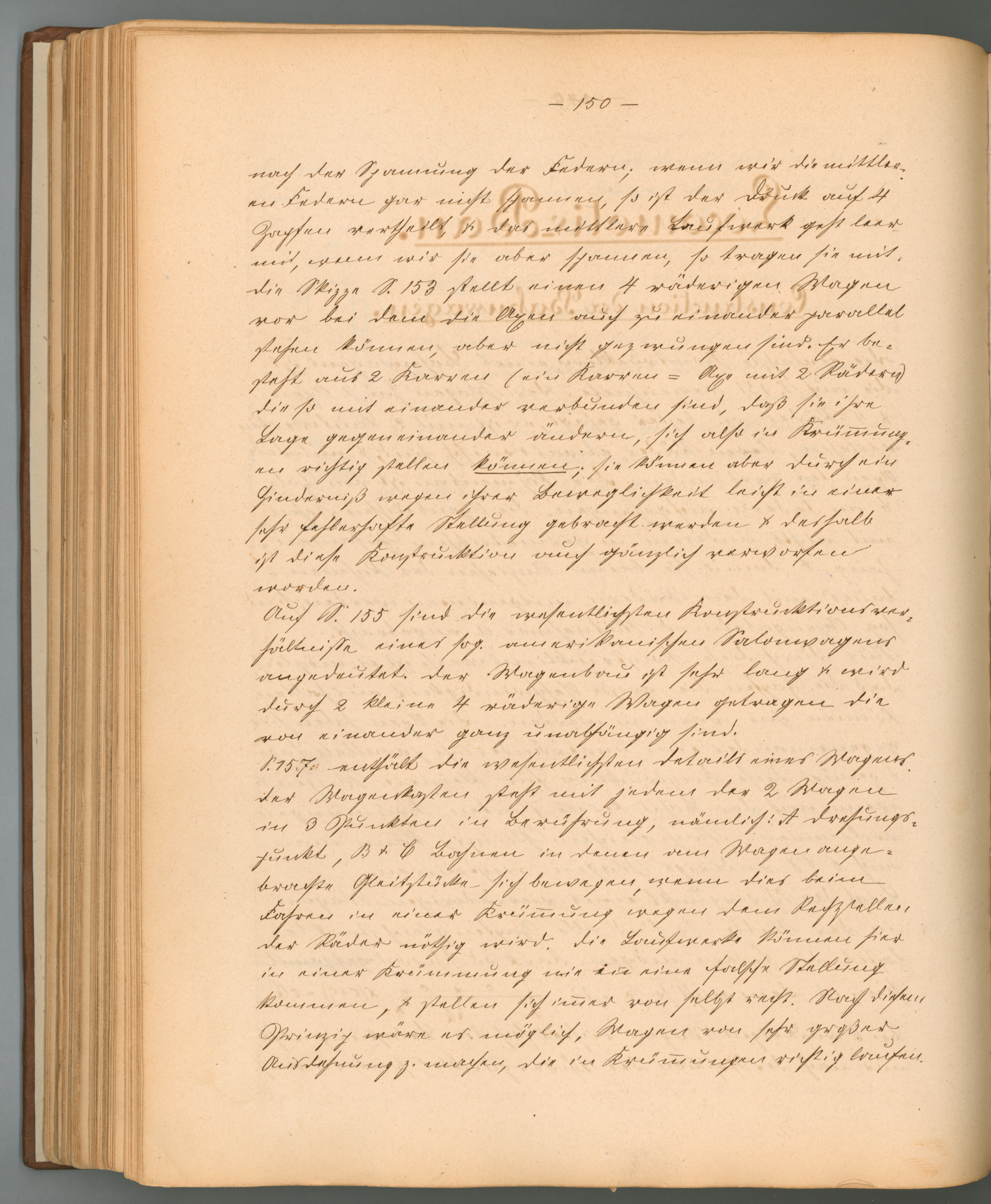 Redtenbacher, Ferdinand: Mechanical Engineering, 2nd course, transcript by C[arl] Wenger, page 150.