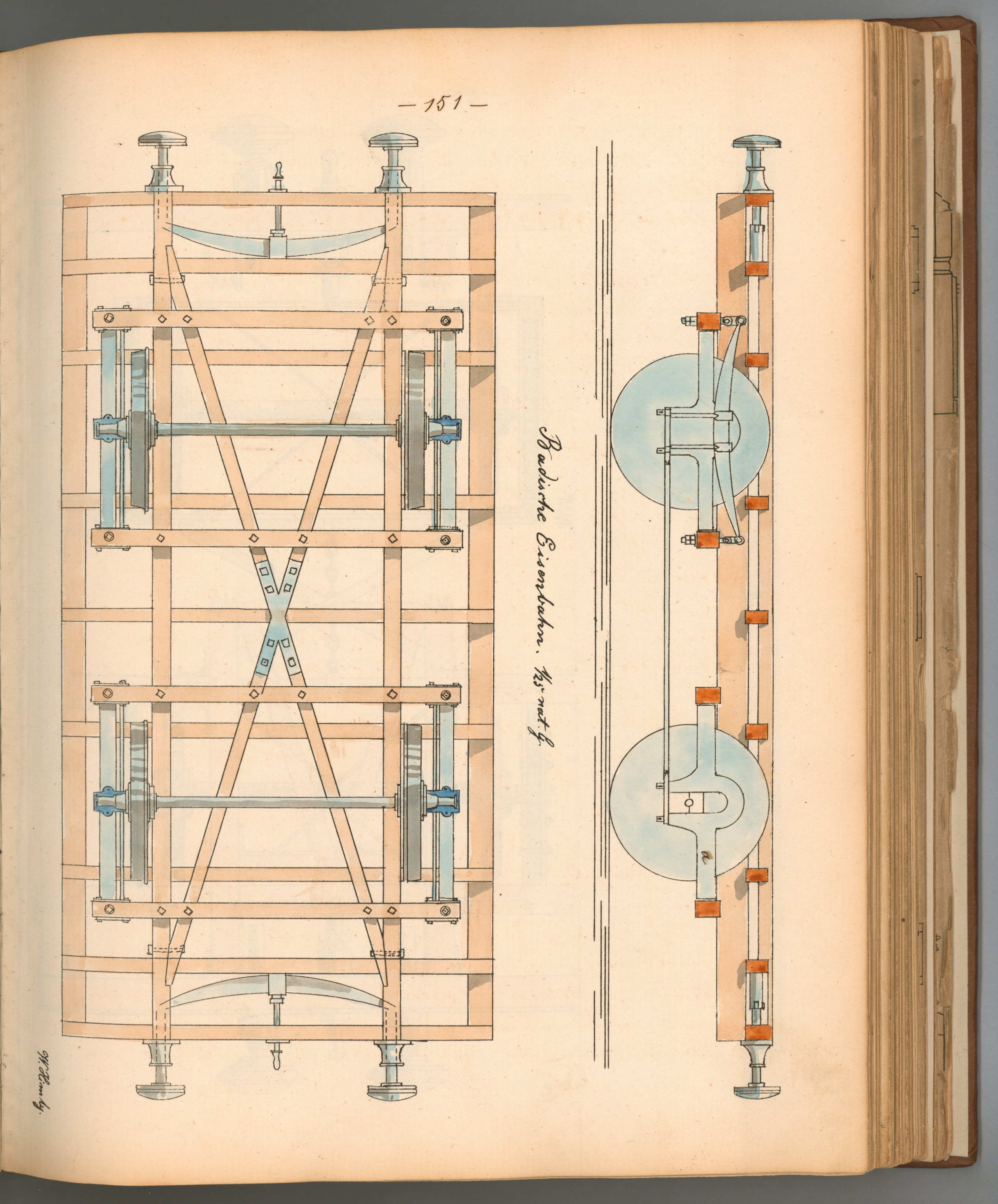 Redtenbacher, Ferdinand: Mechanical Engineering, 2nd course, transcript by C[arl] Wenger, page 151.