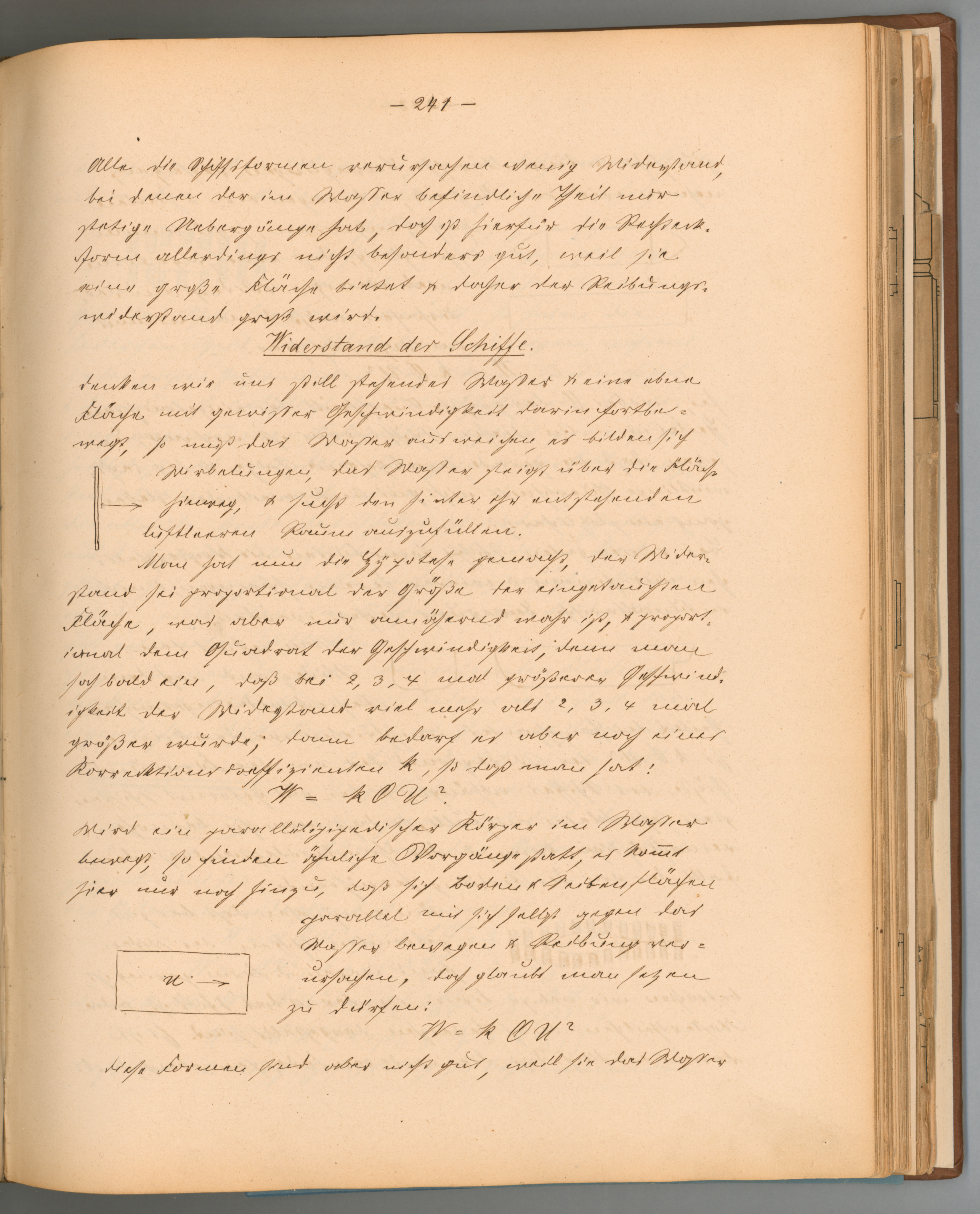 Redtenbacher, Ferdinand: Mechanical Engineering, 2nd course, transcript by C[arl] Wenger, page 241.